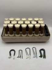 Clairol Hot Rollers Curlers Custom CareSetter Flocked Velvet KF20 WORKS Clips