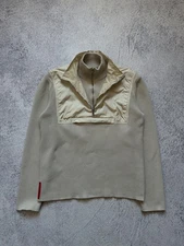 Archive F/W 99 Prada Sport  1/4 Double Zip Red Tab Sweater Mens Size 50