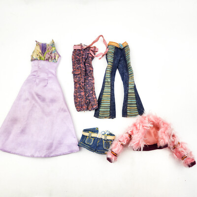Barbie Doll My Scene Fashion Clothes Lot of 5 Jeans Shorts Gown Pants Jacket