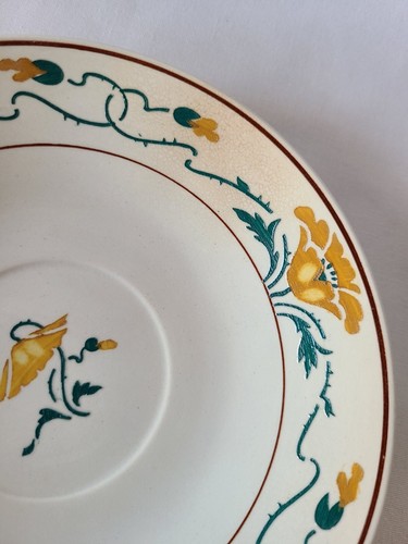 Vintage Villeroy & Boch Dresden Saxony Yellow Orange Flower Cup & Saucer VIL24 - Picture 13 of 14