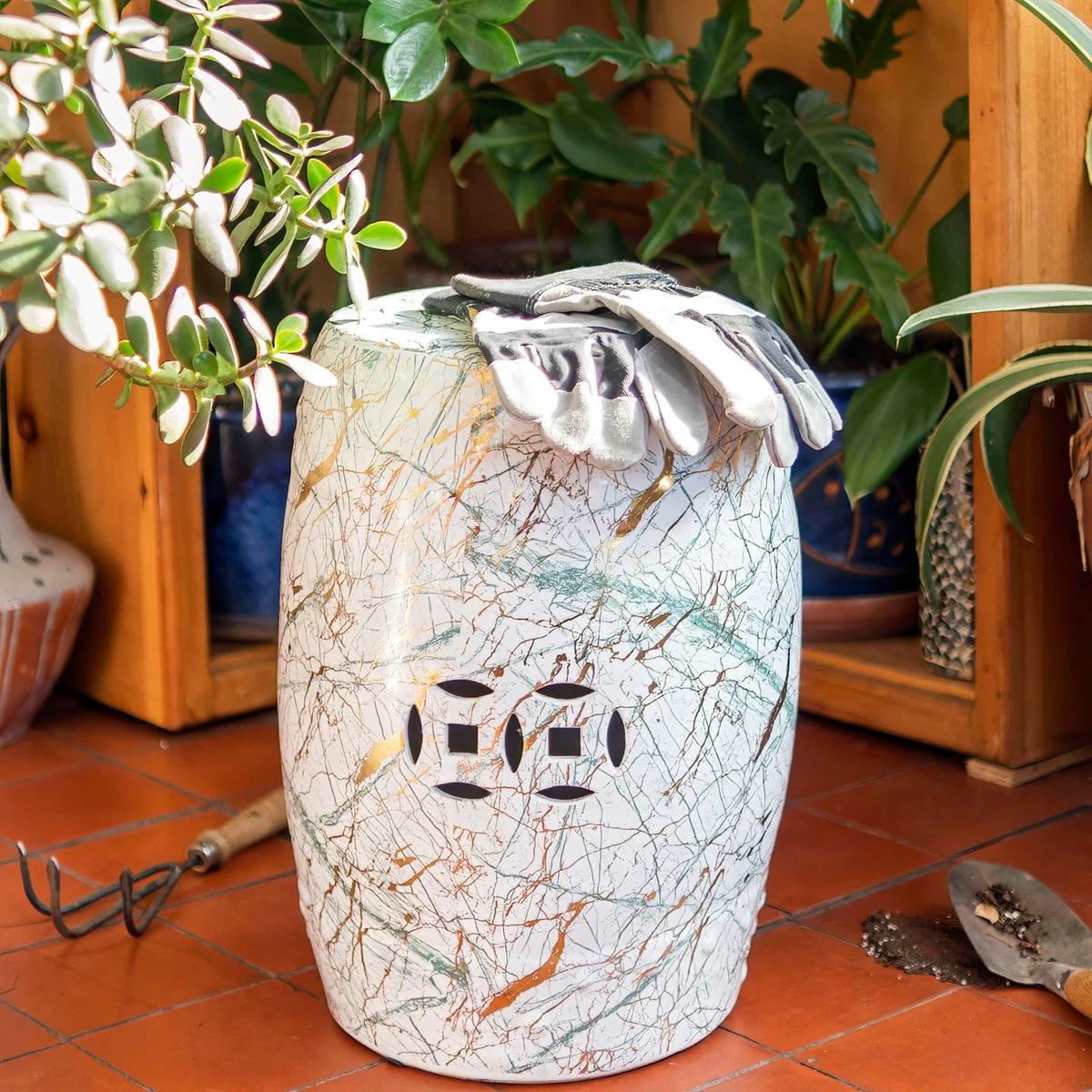 Gold garden online stool