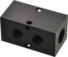 Made in USA 3/8" Inlet, 1/4" Outlet Manifold 2.37" Long x 1-1/4" Wide x 1-1/4...