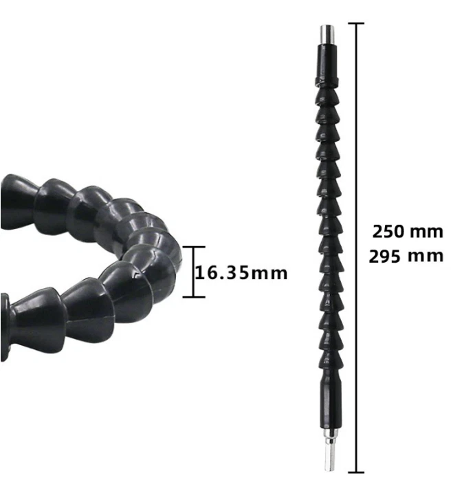 Flexible Welle Universal Akkuschrauber Bit Verlängerung 300 mm Aufsatz Biegsam - Bild 3 von 3
