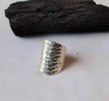 Solid Sterling Silver Hammered Ring, 925 Sterling Silver, Designer , All size