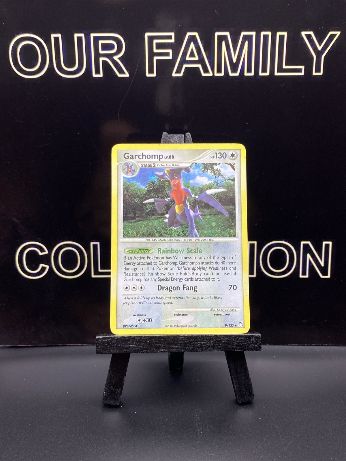 Garchomp 9/123 Mysterious Treasures 2007 Reverse Holo Rare Pokemon Card MP