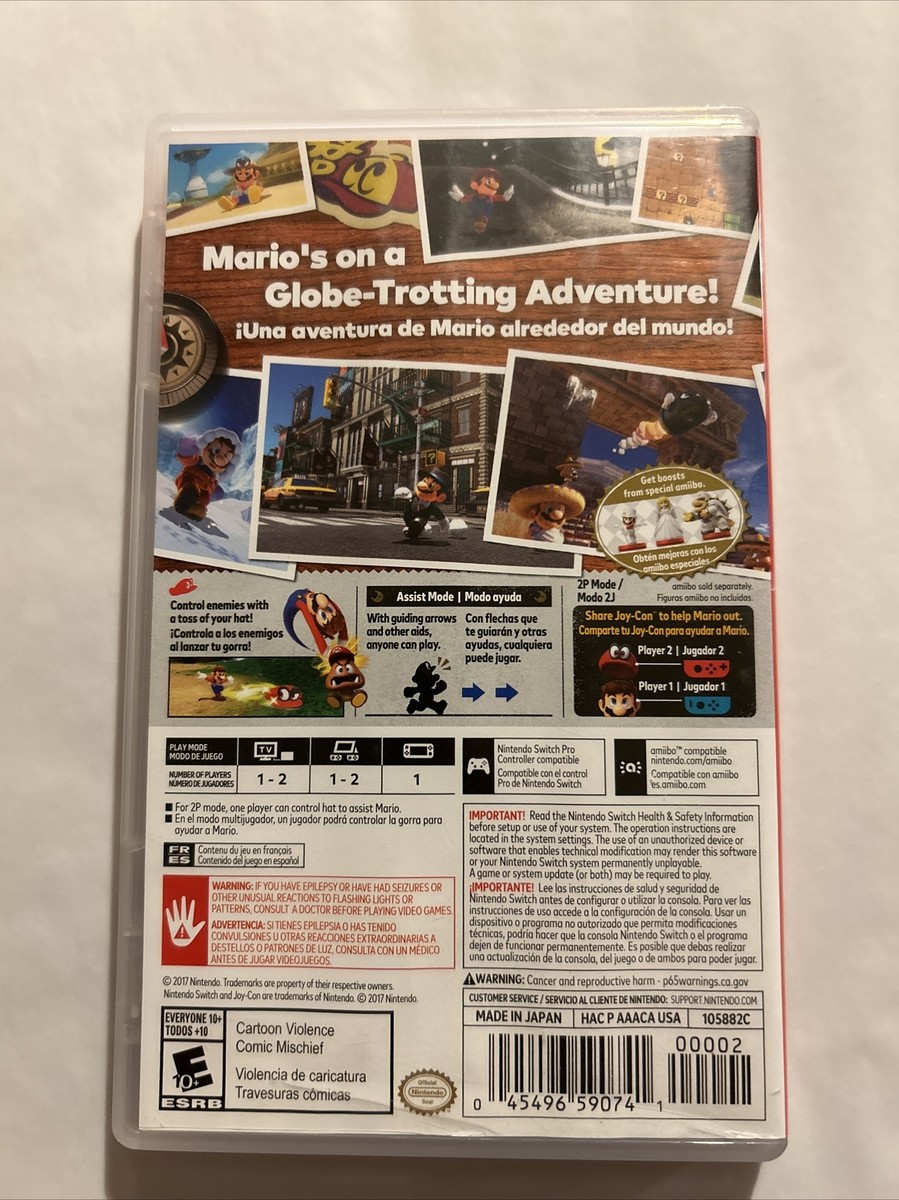 Super Mario Odyssey BOX ONLY Nintendo Switch 45496590741|