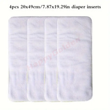 4-Pack Adult Incontinence Pads Bamboo Charcoal Ultrafine Diaper Inserts Washable