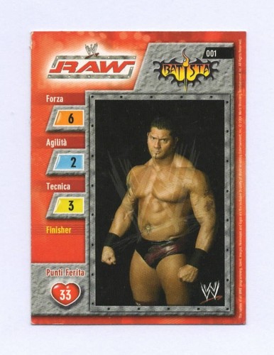 WRESTLING WWE RAW SMACKDOWN CARD ITALY 2004 BATISTA #001 IDEAL FOR PSA - Picture 2 of 2