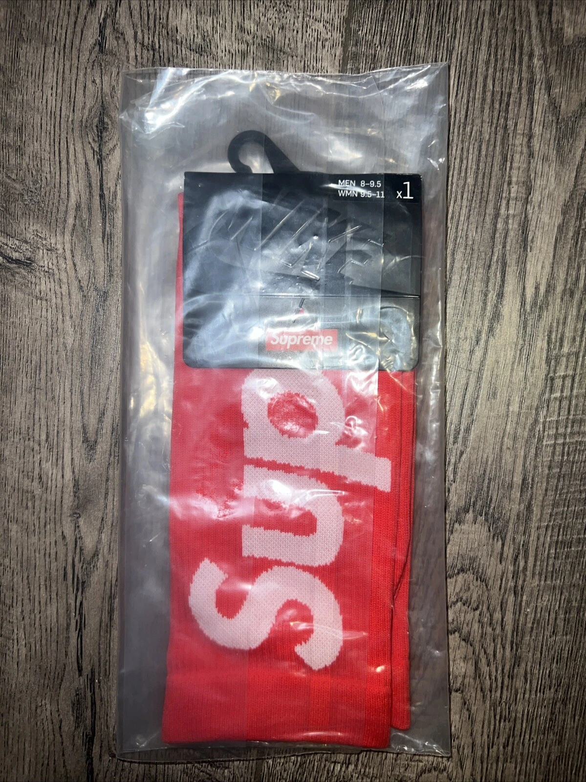Chaussettes d'équipage légères rouges Supreme x Nike homme pointure 8 9,5