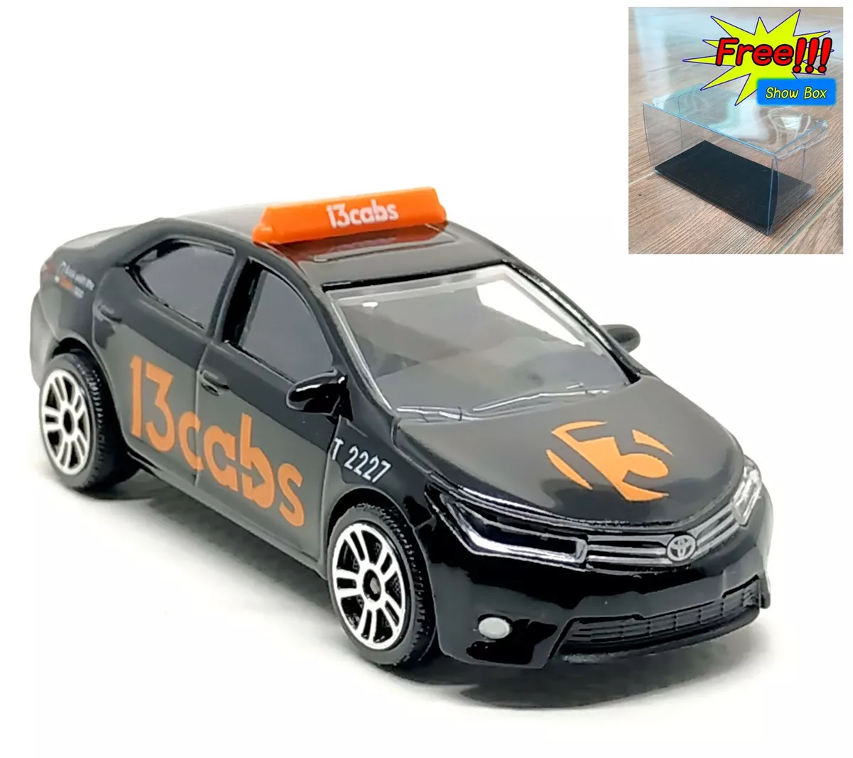 Majorette Toyota Corolla Altis Australia Taxi 13 Cabs Black 1 61 3