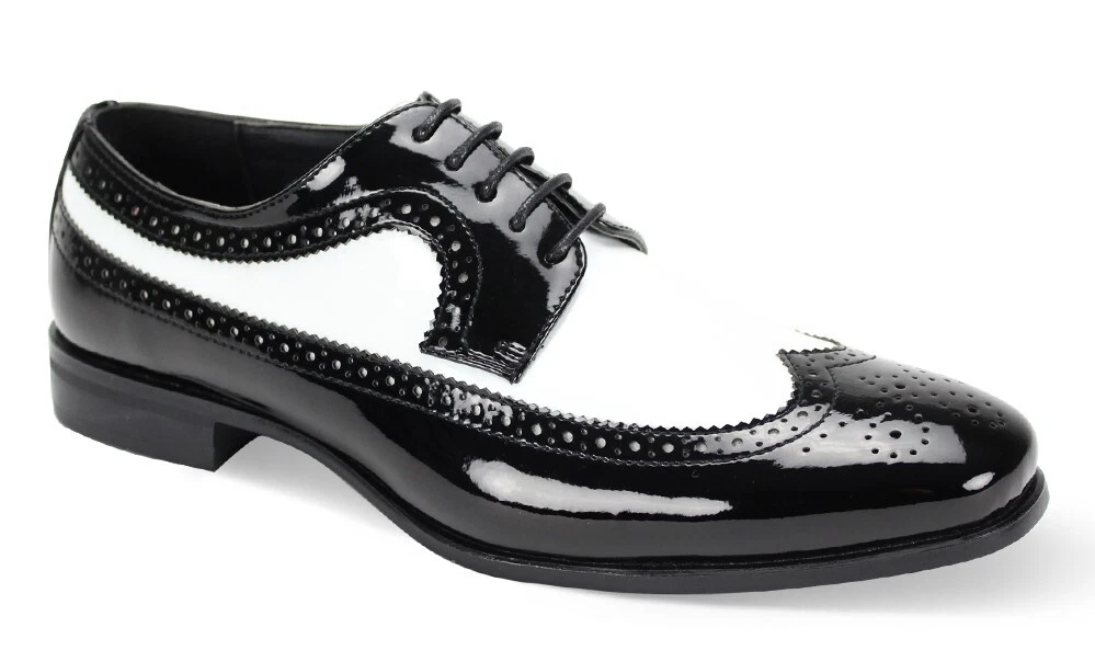 Black Tuxedo Oxford in Patent Leather