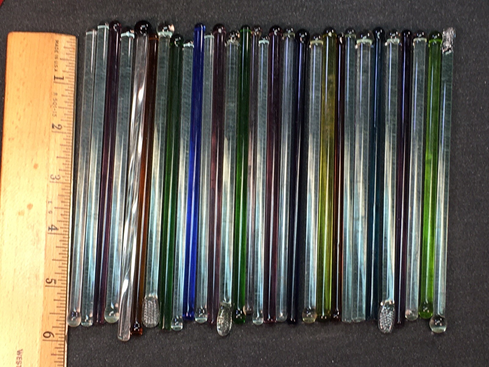 Vintg KRUEGER Beer PLASTIC BAR Caddy SWIZZLE STICK HOLDER +Glass