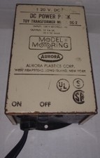 Aurora Model Motoring 20V DC Power Pack Toy Transformer On/Off Model DC-2 Tested