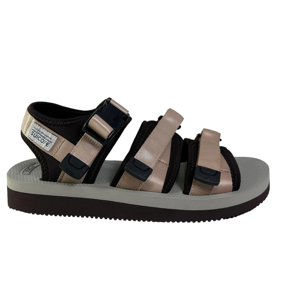 SUICOKE Neutrals Flat Sandals Flat Strap UK7 RRP 175 NEW