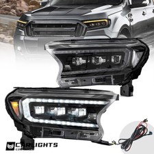 VLAND Projector LED Headlights W/ DRL Animation For Ford Ranger 2015-2021 Lamps