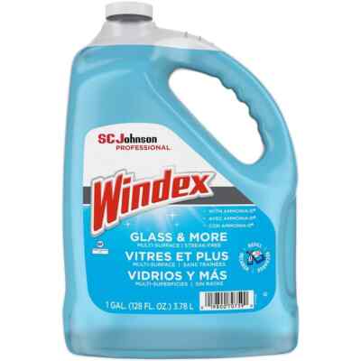 Windex 1 Gal Bottle Ammonia Glass Cleaner Use on Chrome, Hard Surfaces, Plexi...