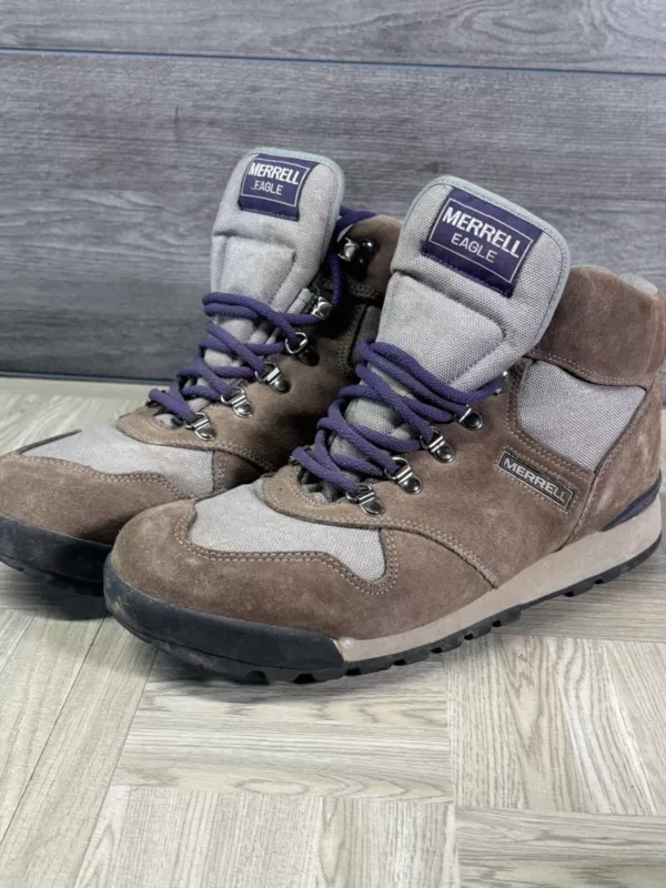 merrell vintage air cushion hiking lace up mid boots