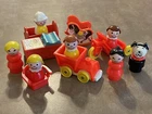 Vintage Fisher Price Little People Nursery Accessories Orange Baby Dog Figurines