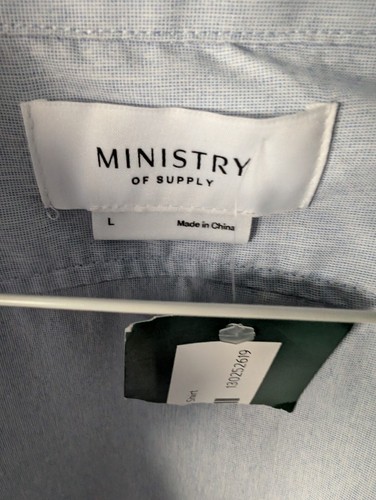 Ministry Of Supply MOS Performance Button Up Dress Shirt Mens XL Stripe Stretch - Picture 9 of 9