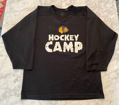 Chris Chelios Auto Chicago Blackhawks Hockey Camp Jersey