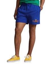 Polo Ralph Lauren Men's Cotton Waffle-Knit Graphic Shorts, Blue Multi, M