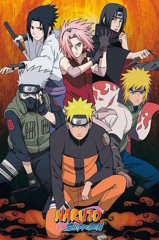 Naruto Shippuden Group MAXI Poster Official Licensed