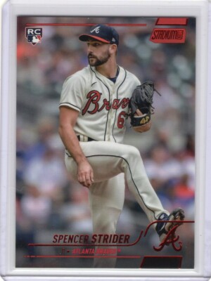 Spencer Strider 2022 Stadium Club Red Foil Parallel Rookie Card Braves