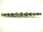 Antique 11 stone Faux Diamond Bar Pin Costume Jewelry