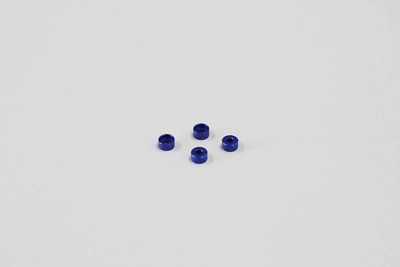 Kyosho Mini-Z (MZW418-25) Al Friction Mount Collar 2.5mm Blue 4pcs