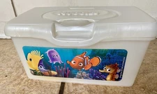 Vintage Huggies Finding Nemo Baby Diaper Wipes Refillable Plastic Container