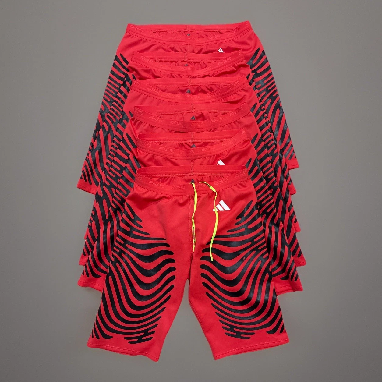 Lot of 6 Adidas Women Running Shorts Red Adizero Control Tights IX8977 M,L,XL