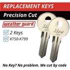 Weather Guard Toolbox K750-K799 Key Replacement Cut to your Code