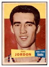 1957 TOPPS # 55 PHIL JORDON KNICKS EX-MT SET BREAK 529654 (KYCARDS)