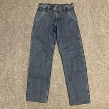 MENS Blue A.p.c JEANS Button Fly SIZE Medium Sz M Fits 32x30