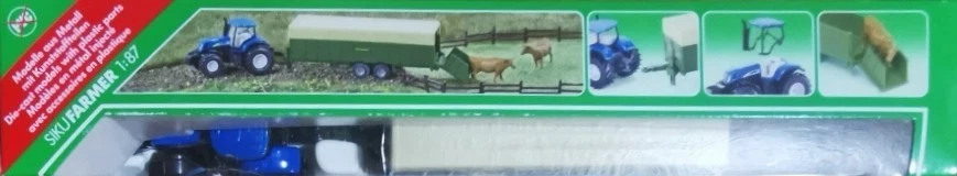 SIKU 1863 Trattore con rimorchio 2 assi trasporto beatiame - scala H0 - Immagine 3 di 4