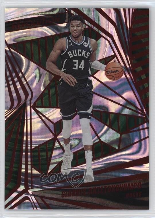 2023-24 Panini Revolution Red Swirl 9/199 Giannis Antetokounmpo #22