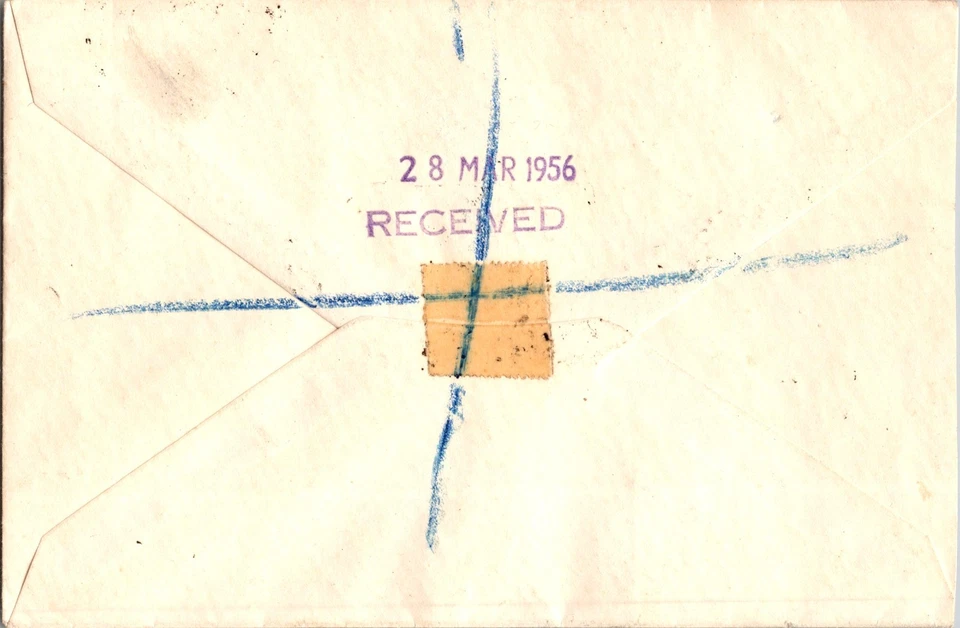 1956 GOA Portuguese India Airmail FDC Received Mark Cover to England - Image 2 of 2