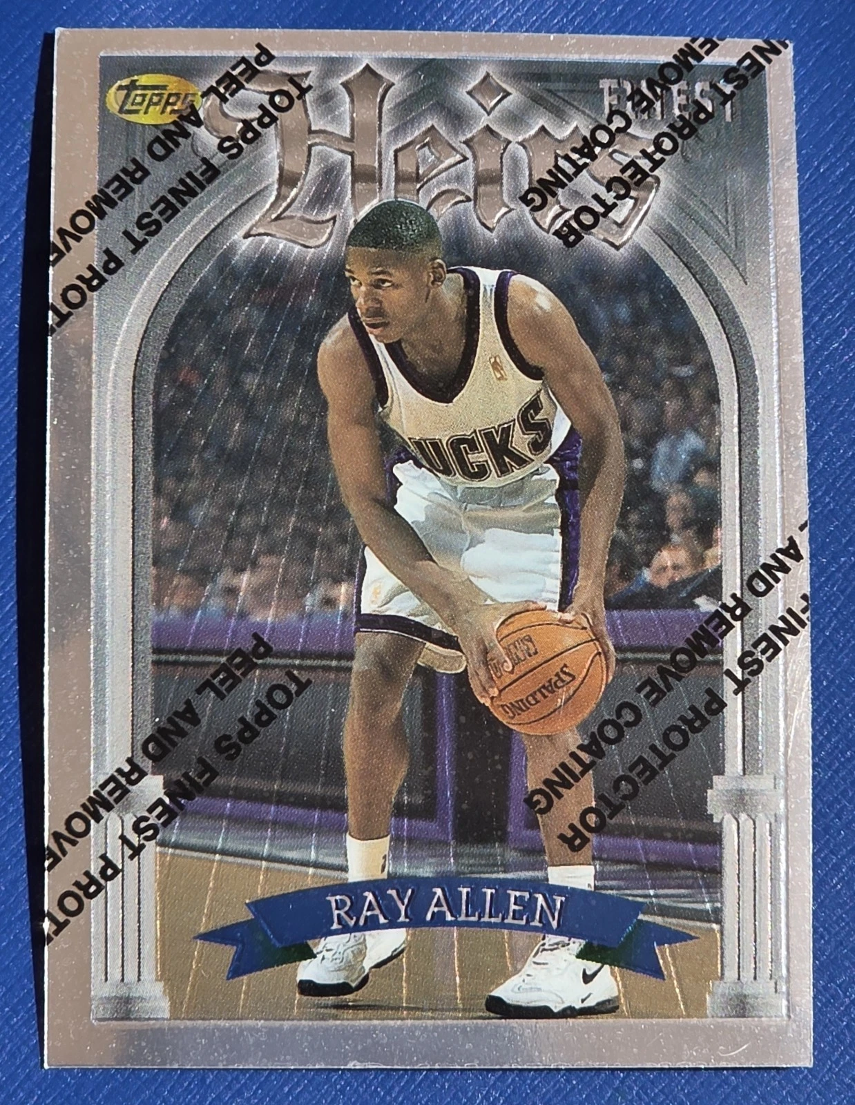 1996 Topps Finest Ray Allen #252 SILVER Milwaukee Bucks HOF