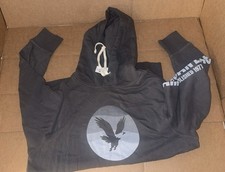 American Eagle Mens Sz L Super Soft Pullover Hoodie Logo Gray