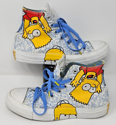Custom painted the Simpsons Converse Chuck Taylor Shoes Size 5 Men’s NEW The Simpsons Converse Custom Shoes Hand Painted Shoes Bart  main image 3