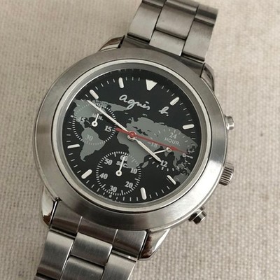 ふ*あ様 2000s archive agnès b.star design g Agnes b V654-6100 non-no 30th Anniversary Chronograph Women Watch