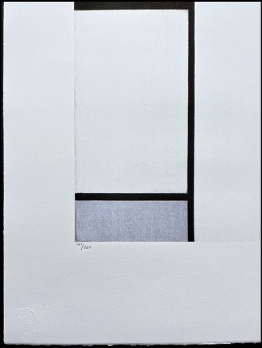 PIET MONDRIAN - Composition with red and grey - signed, 100/200, 50x66 cm - Picture 3 of 5