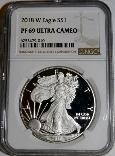 2018-W American Silver Eagle Proof — photo from the most recent tracked eBay sale