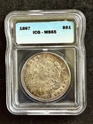 1897 $1 Morgan Silver Dollar ICG MS65 Toned