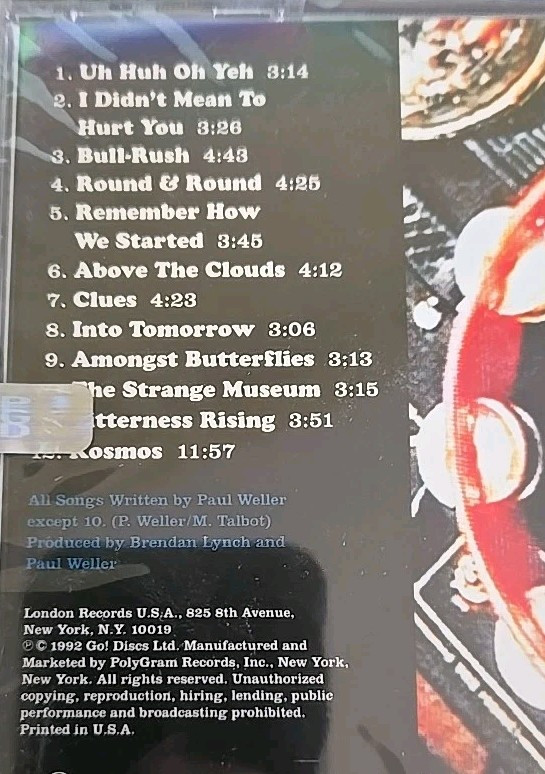 Paul Weller by Paul Weller (CD, Oct-1992, London (USA)) for sale