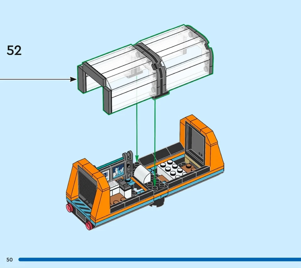LEGO® City 60470 Arctic Explorer Train Panoramic Passenger Car Coach Only! NEW! - Image 2 of 4