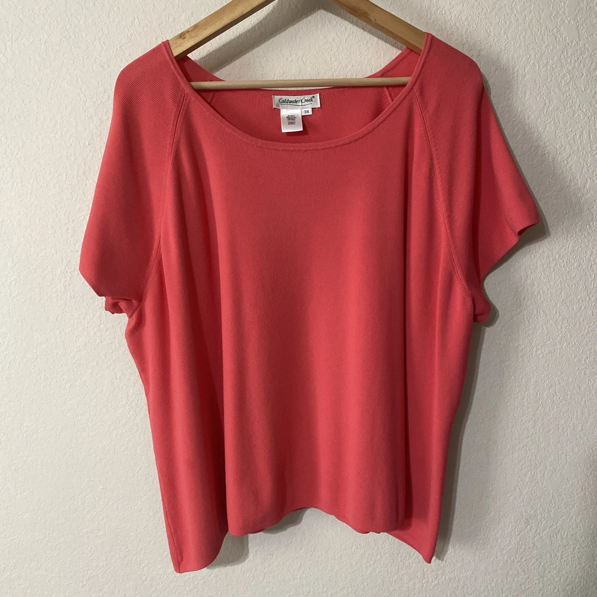 Chemisier Coldwater Creek - Violet Coton - Taille S - Manches 3/4 - Occasion Très Bon État
