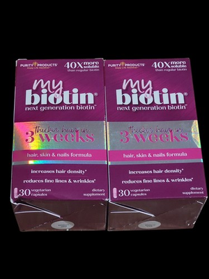 #ad 2X Purity Products My Biotin ProClinical MyBiotin Thicker Hair 30 Capsule 4 2026 $25.00