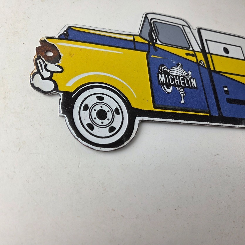 Vintage Michelin Tires Bibendum Sign - Gas Pump Automobile Sales & Service Sign