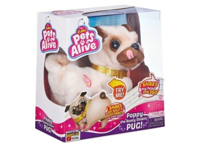 ZURU Pets Alive - Poppy der mit dem Popo wackelne Hund - Kuscheltier